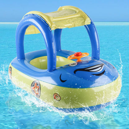 Bouée bébé voiture bleu