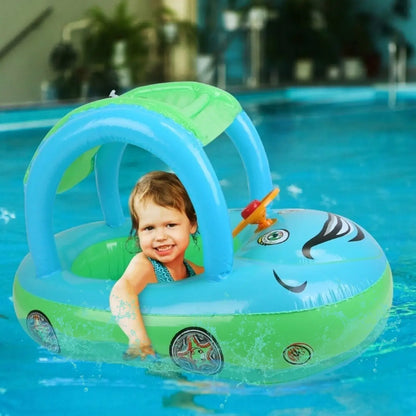 Bouée bébé voiture vert enfant