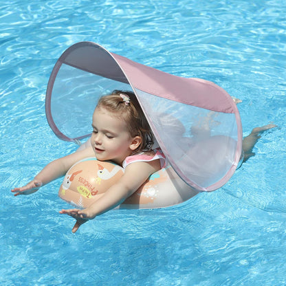 Bouée Gonflable à Ombrelle Anti UV pour Bébé | Sunsplash