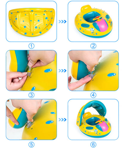 Bouée à Pare Soleil Gonflable pour Bébé - Mon Adorable Bébé