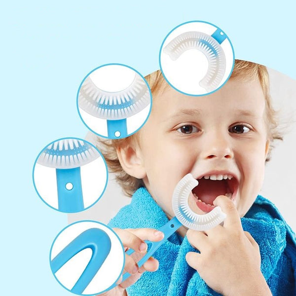 Brosse à Dents en U pour enfants  Bleu - Mon Adorable Bébé