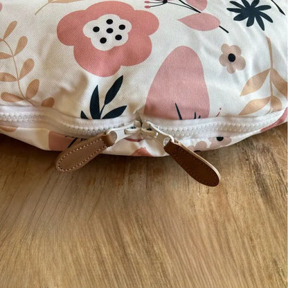 Chancelière poussette à fleurs fermeture