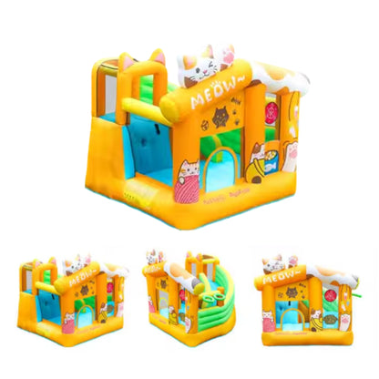 Chateau gonflable enfant a motif de chat | MeowJump