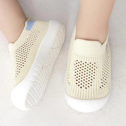 Chaussures Bébé en Maille Respirante Beige 