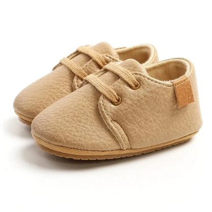 Chaussures en Cuir pour Bébé Beige - Mon Adorable Bébé