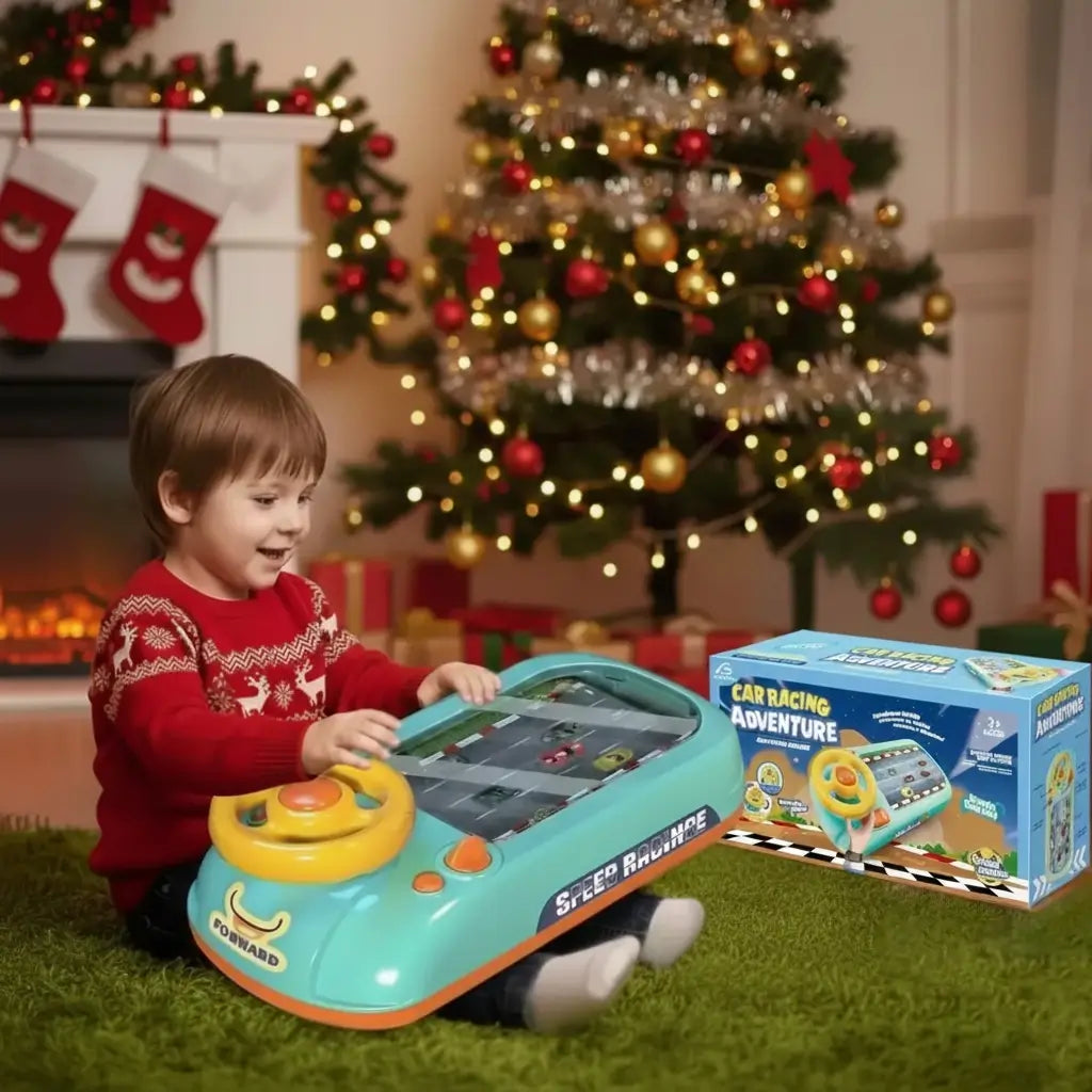 Circuit voiture enfant avec volant  interactif 