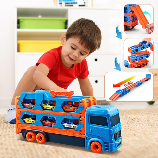 Circuit voiture 2-en-1 camion et piste | DualDrive