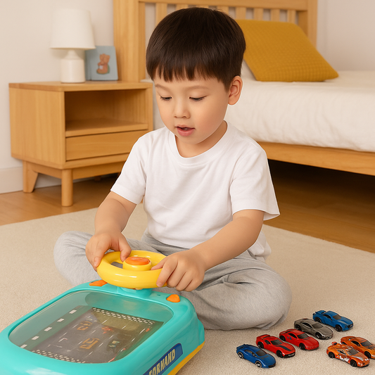 Circuit voiture enfant avec volant interactif | MiniDrive