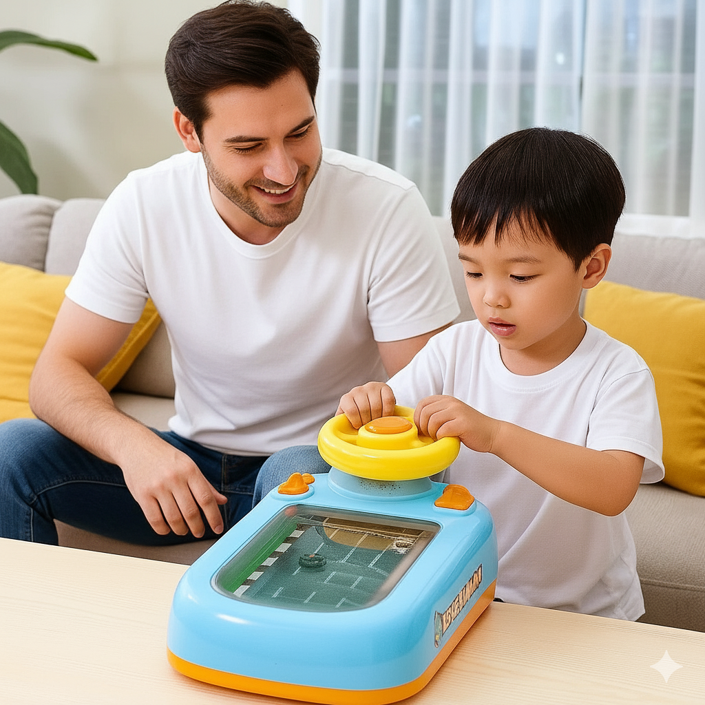 Circuit voiture enfant avec volant interactif | MiniDrive