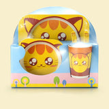 Coffret Repas Bébé à Motifs d'Animaux Chat - Mon Adorable Bébé