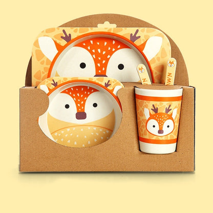 Coffret Repas Bébé à Motifs d'Animaux Gazelle - Mon Adorable Bébé