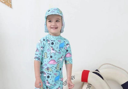 Combinaison Anti Uv Bébé pour Garçon et Fille à Motif d'Animaux - Mon Adorable Bébé
