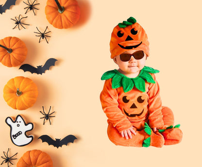 Ensemble de Déguisement d'Halloween Citrouille pour Bébé - Mon Adorable Bébé