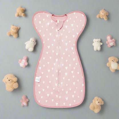 Gigoteuse-bébé-pour-emmaillotage-Coeur-rose