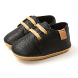 Chaussures en Cuir pour Bébé Noir - Mon Adorable Bébé