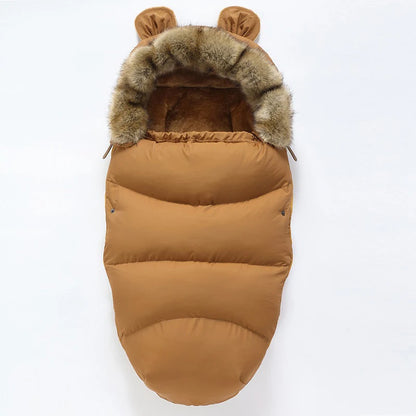 Chancelière en Doudoune pour Bébé marron - Mon Adorable Bébé