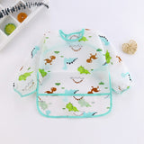 Bavoir Bébé Imperméable à Manches Longues avec Adorables Motifs pour Enfants Dinosaurs - Mon Adorable Bébé