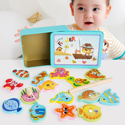 Jouets de Pêche aux poissons magnétiques Montessori - Mon Adorable Bébé