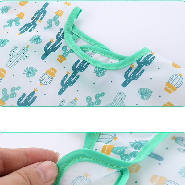 Bavoir Bébé Imperméable à Manches Longues avec Adorables Motifs pour Enfants - Mon Adorable Bébé