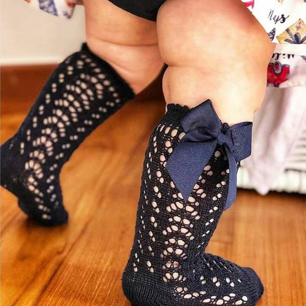 Chaussettes Hautes à Papillon pour Bébé Fille - Mon Adorable Bébé
