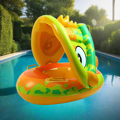 Bouée à Auvent Gonflable à motif de Dinosaure pour Bébé - Mon Adorable Bébé