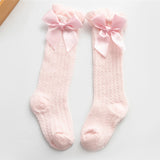 Chaussettes Hautes à Papillon pour Bébé Fille Rose - Mon Adorable Bébé