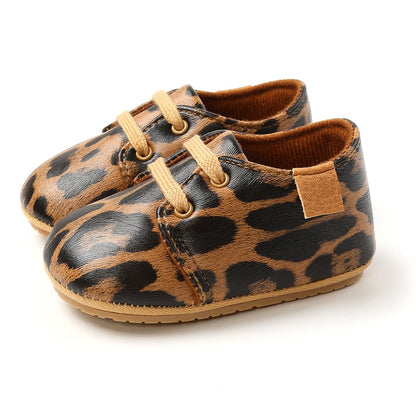 Chaussures en Cuir pour Bébé Léopard - Mon Adorable Bébé