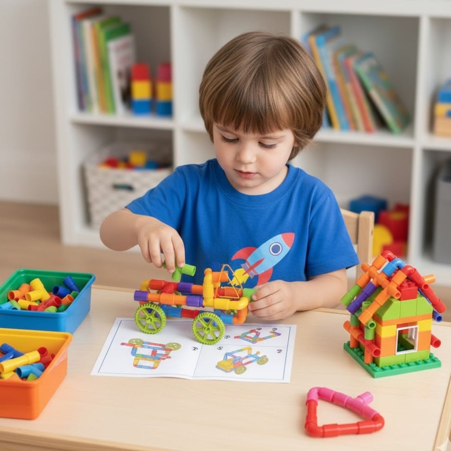 JEUX DE CONSTRUCTION-BLOCS de tubes