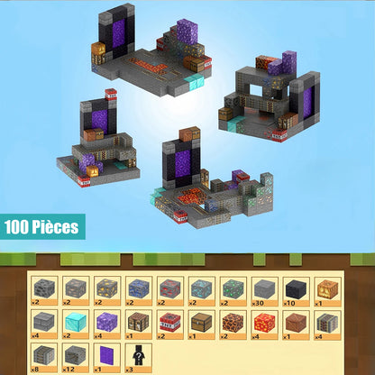 Jeu de Blocs magnetiques 100 pieces