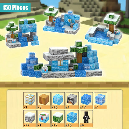 Jeu de Blocs magnetiques 150 pieces