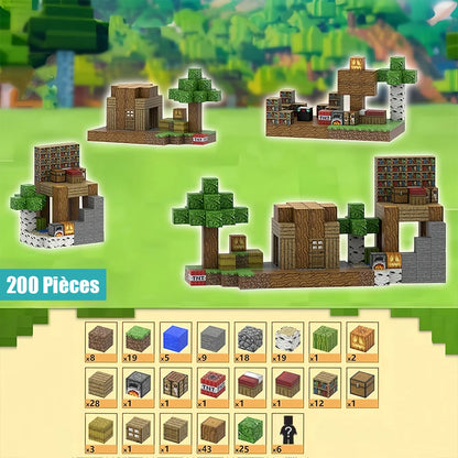 Jeu de Blocs magnetiques 200 pieces