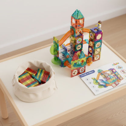 Jeu aimanté de construction avec Circuit à billes | Magnetrix