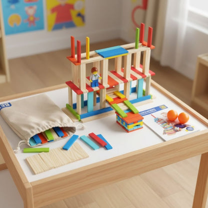 Jeu construction en bois