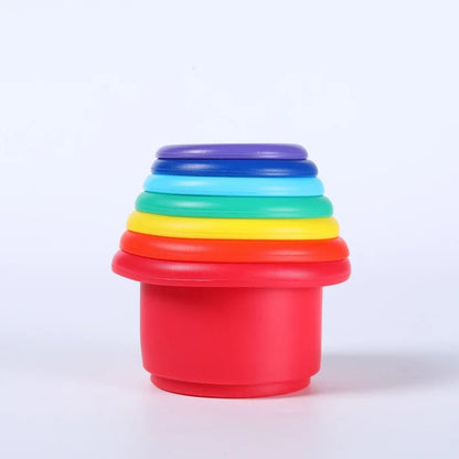 Jeu de construction tasses empilables en silicone | EduTower