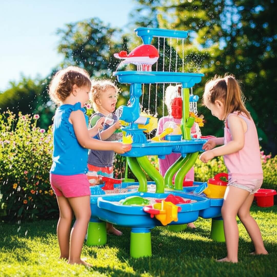 Jeux d'eau enfant multi-activités fontaine jardin