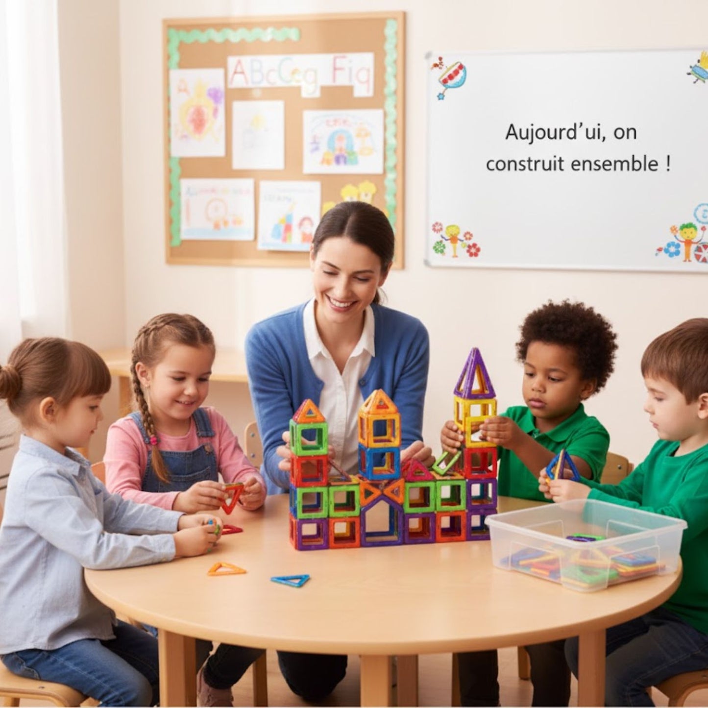 Jeux de construction magnétique Montessori