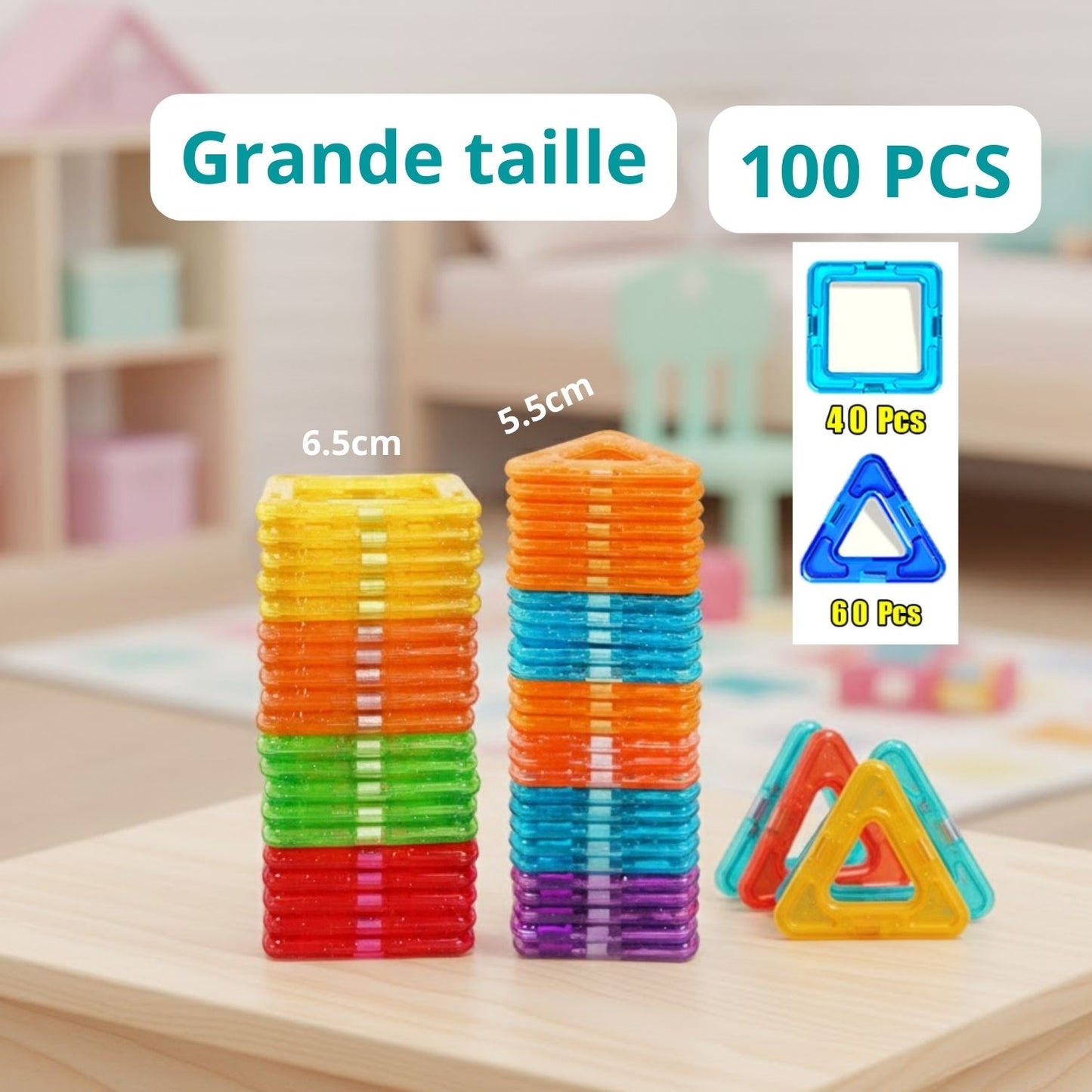 Jeux de construction magnétique Montessori