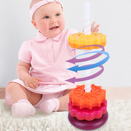 Jouet Empilable de Roue Tournante Arc-en-ciel - Mon Adorable Bébé