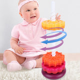 Jouet Empilable de Roue Tournante Arc-en-ciel - Mon Adorable Bébé
