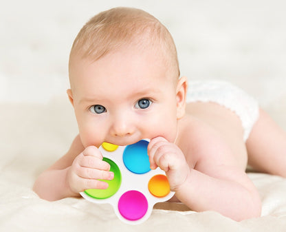 Jouet Sensoriel à Bulles de Poussée Montessori - Mon Adorable Bébé