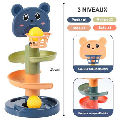 Jouet de Tour à Balle 3 Niveaux - Montessori Mon Adorablé Bébé