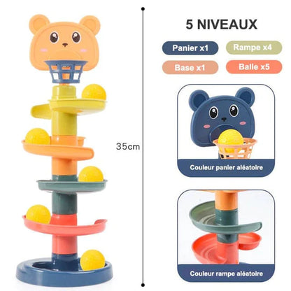 Jouet de Tour à Balle 5 Niveaux - Montessori Mon Adorablé Bébé