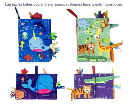 Livre en tissu d'apprentissage de l'anglais pour bébé