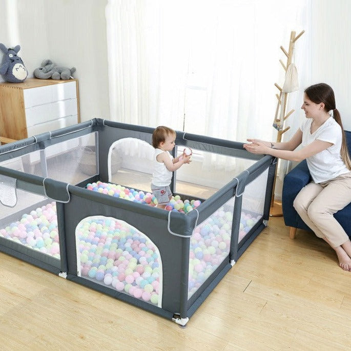 Parc Bébé Pliable avec Tapis Amovible - Mon Adorable Bébé