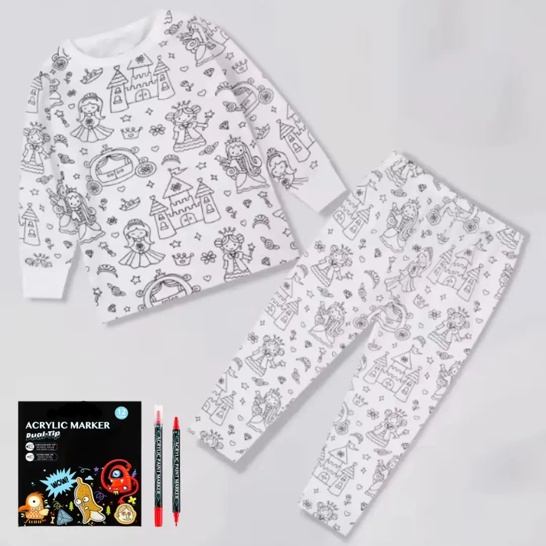 Pyjama Coloriage Enfant Princesse