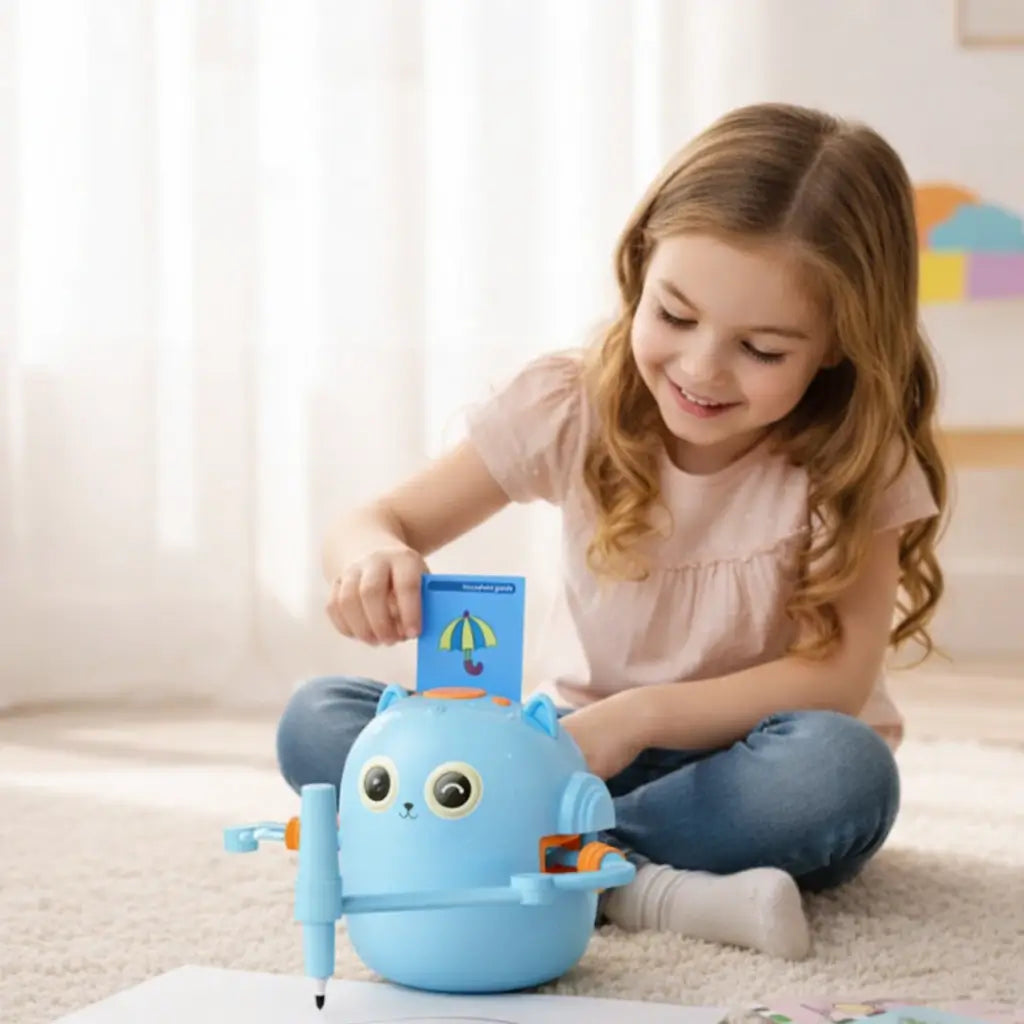 Robot Dessinateur DrawBot bleu fille