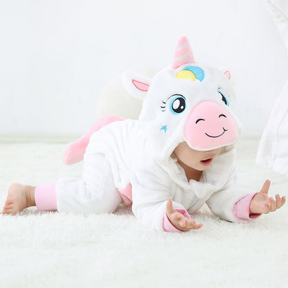 Barboteuse Bébé à Capuche avec Motifs d'Animaux Adorables - Mon Adorable bebe