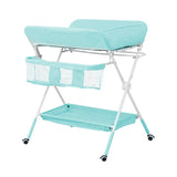 Table à Langer Multifonctionnelle Pliable pour Bébé Vert - Mon Adorable Bébé