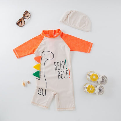 Combinaison Anti Uv Bébé pour Garçon et Fille à Motif d'Animaux Dinosaure - Mon Adorable Bébé