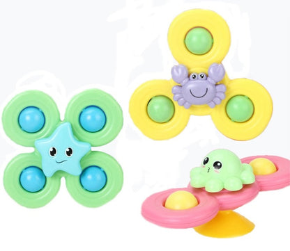 Ventouse Spinner pour Bébé | Pack de 3 Jouets - Mon Adorable Bébé